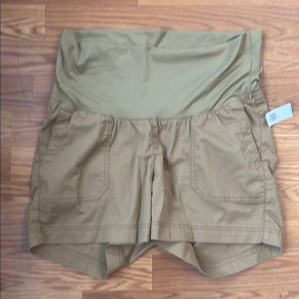 NWT Old‎ Navy Maternity OGC Tan Brown Shorts Size Large